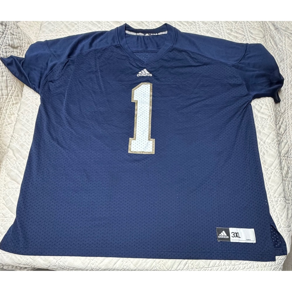 Adidas Notre Dame Fighting Irish Jersey Mens 3XL Navy Blue 1 Football